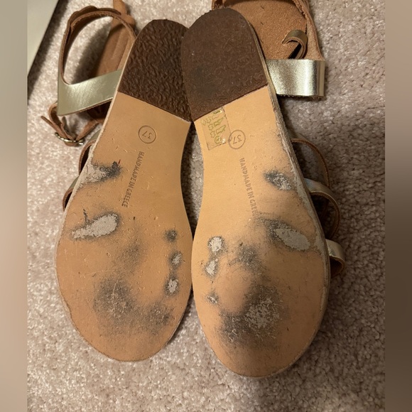 Ancient Greek Sandals Ikaria Leather Platinum metallic - Picture 5 of 7